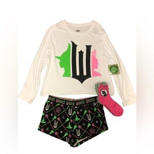 WICKED Bundle Pajama Set And Socks NWT Large